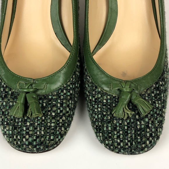 Ann Taylor Loft Tweed Leather Trim Tassel Pumps - Picture 7 of 8